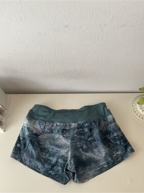 lululemon athletica speed up shorts azurite rare